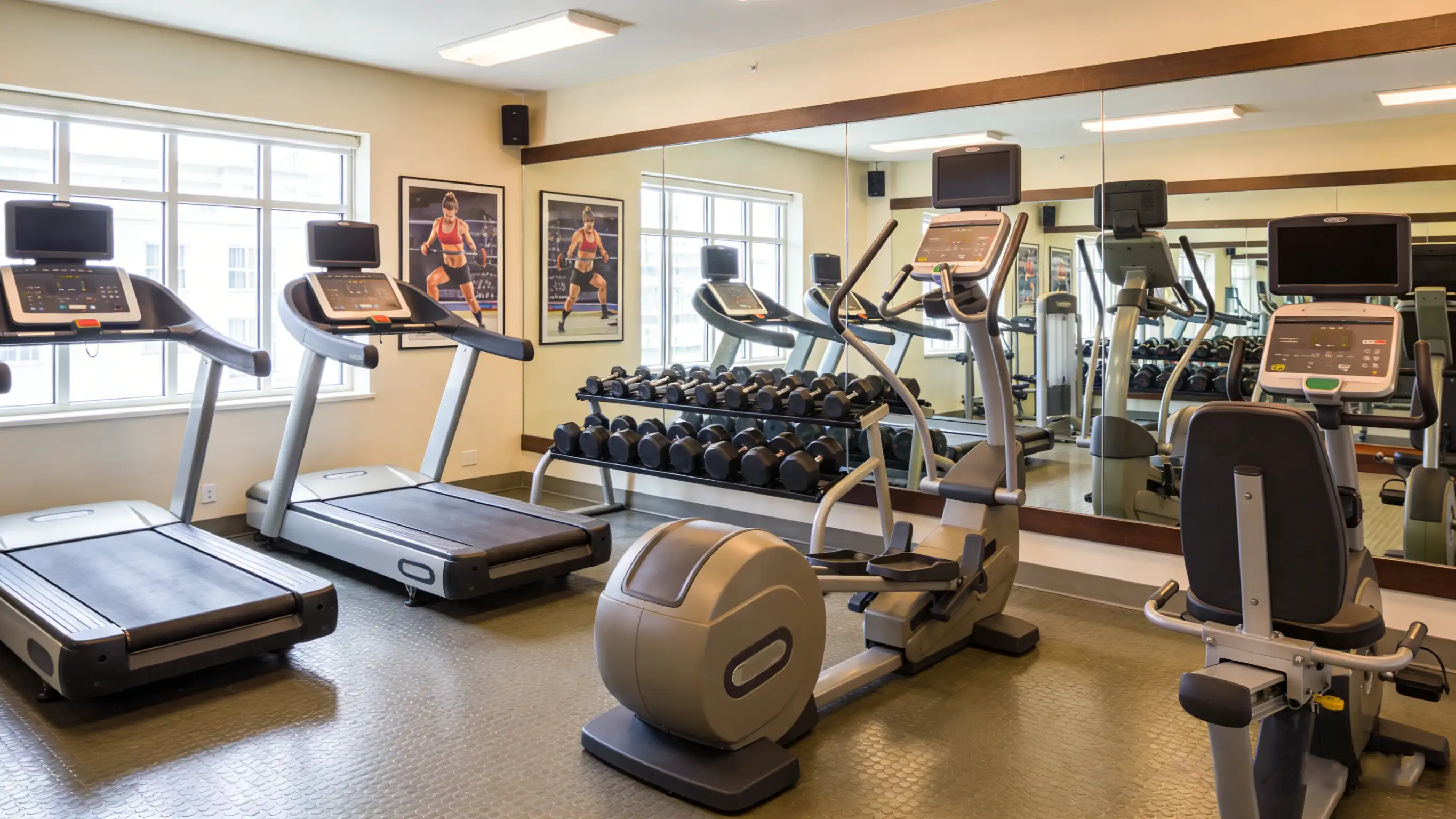 Conas Gyms Corparáideacha, Gyms Baile, agus Stiúideonna Aclaíochta Faoi 100 Méadar Cearnóg a Threalmhú?